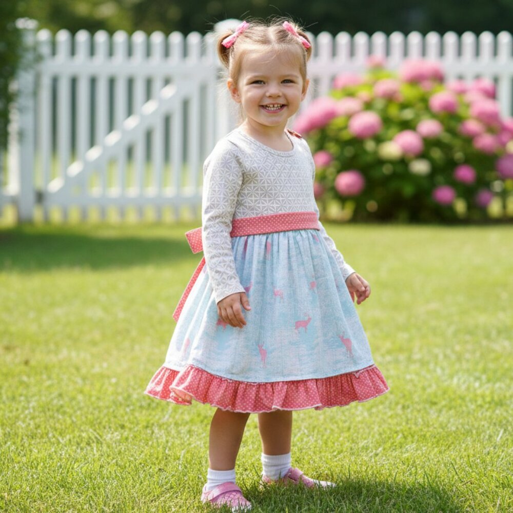 ⭐ Girl's Shrimp & Grits Fall Dress XS 4/5